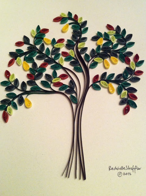 کارت تبریک  دست ساز درخت سبز